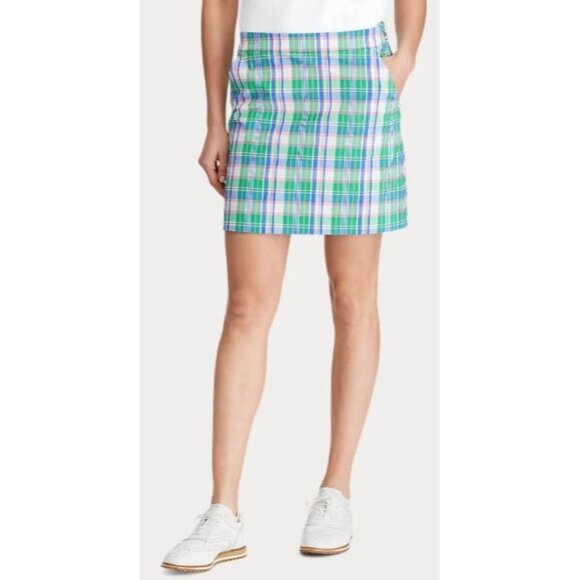 Polo Ralph Lauren Golf Plaid Pleated Golf Skort Fairway Plaid Size 2 $148 NWOT - Picture 2 of 13